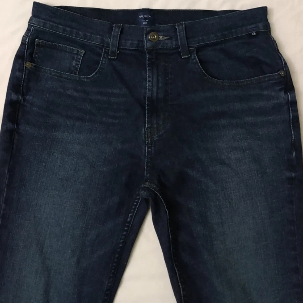 MENS NAUTICA SLIM FIT STRETCH JEANS SIZE 32 X 32 BLUE - Picture 3 of 5
